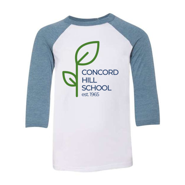 Bella+Canvas - Youth Three-Quarter Sleeve Baseball Tee - Printed Logo Thumbnail