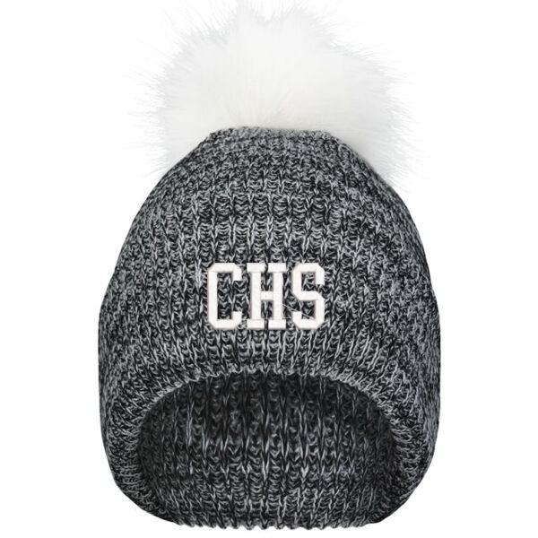 Pacific Headwear Faux Fur Pom Beanie - Embroidered Logo Thumbnail