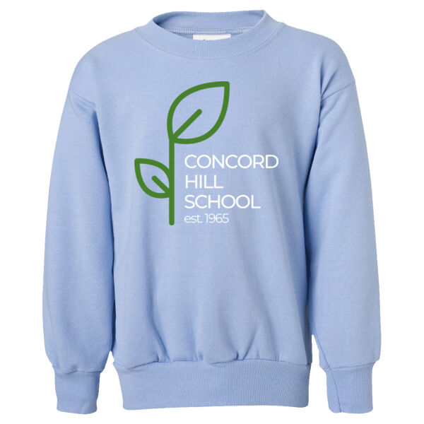 Hanes Ecosmart Youth Crewneck Sweatshirt - Printed Logo Thumbnail