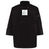 Ten Pearl Button Black Chef Coat Thumbnail